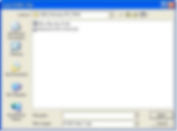 Screenshot of the Open Project window